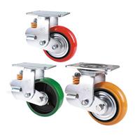 厂家直销减震轮5-6-8寸弹簧轮脚轮牵引车脚轮PU轮 product picture